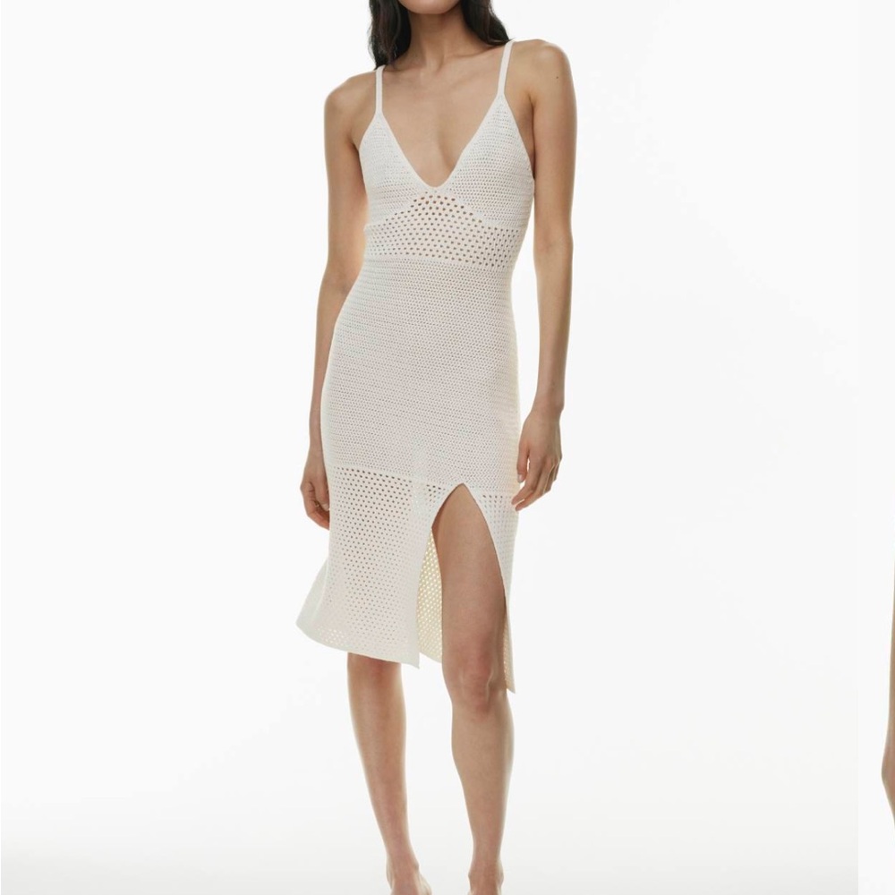 Aritzia Evie Midi Dress in Vin Gris - Picture 2 of 5